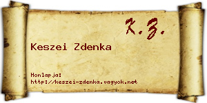 Keszei Zdenka névjegykártya